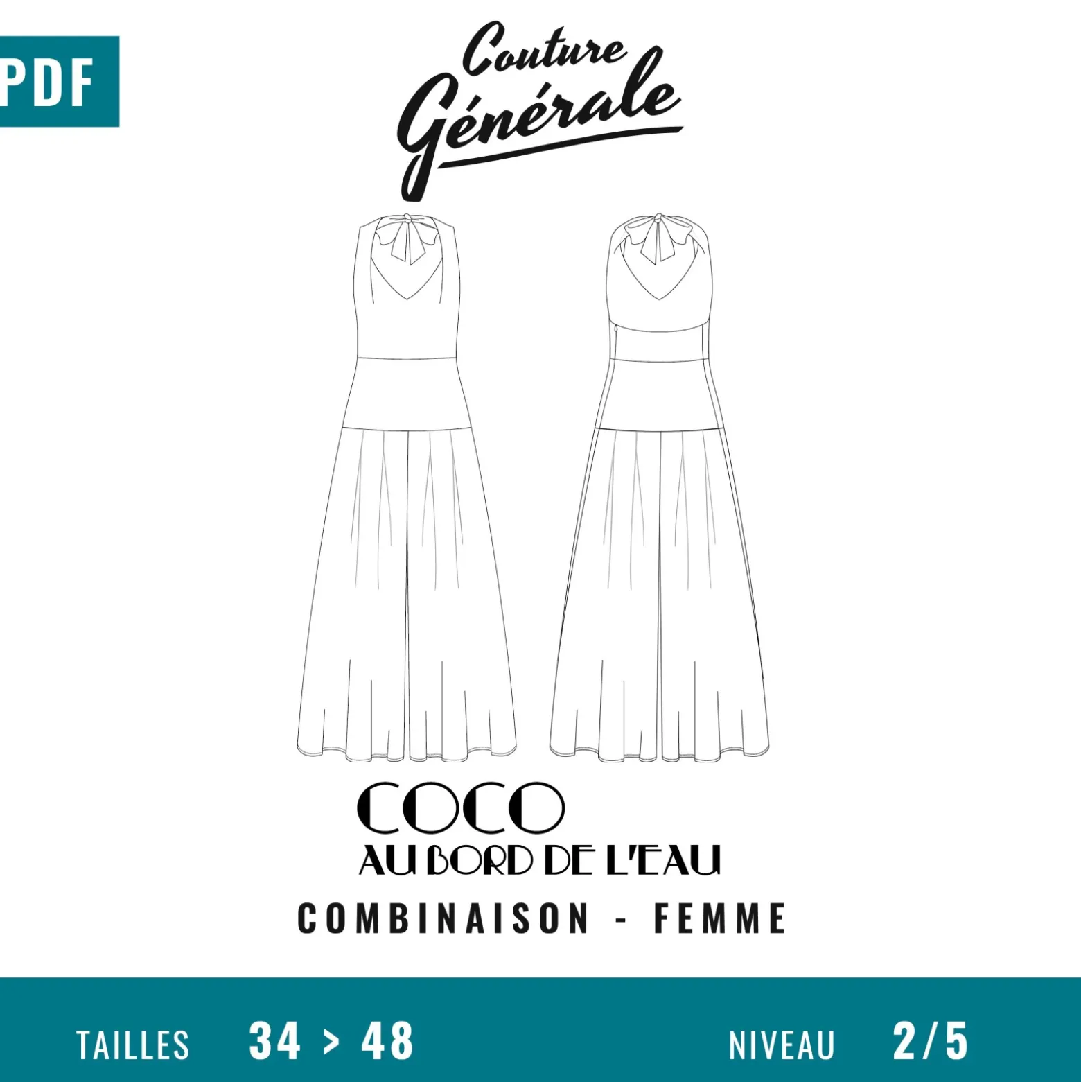 Patron Couture Générale Combinaison - Coco au bord de l'eau (PDF)