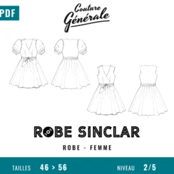 Patron Couture Générale Grande Taille – Robe Sinclar (PDF) T46-56