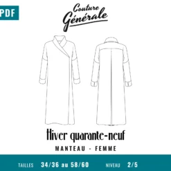 Patron Couture Générale Manteau - Hiver quarante-neuf (PDF)