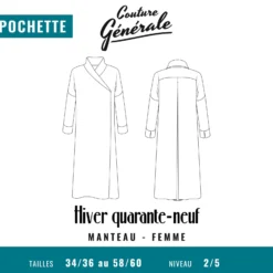 Patron Couture Générale Manteau - Hiver quarante-neuf