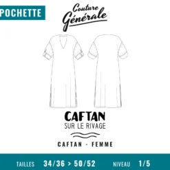Patron Couture Générale Robe – Caftan sur le rivage
