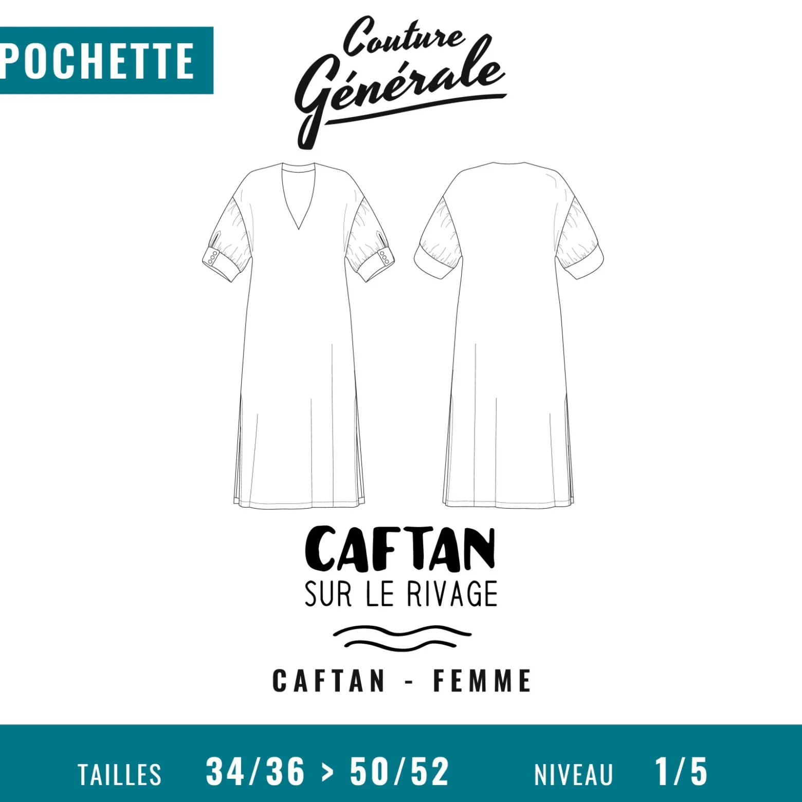 Patron Couture Générale Robe – Caftan sur le rivage