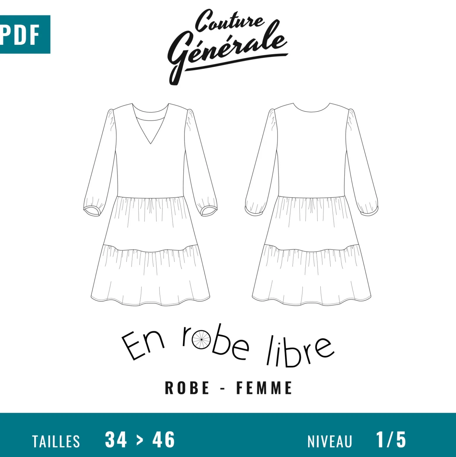 Patron Couture Générale Robe – En robe libre (PDF)