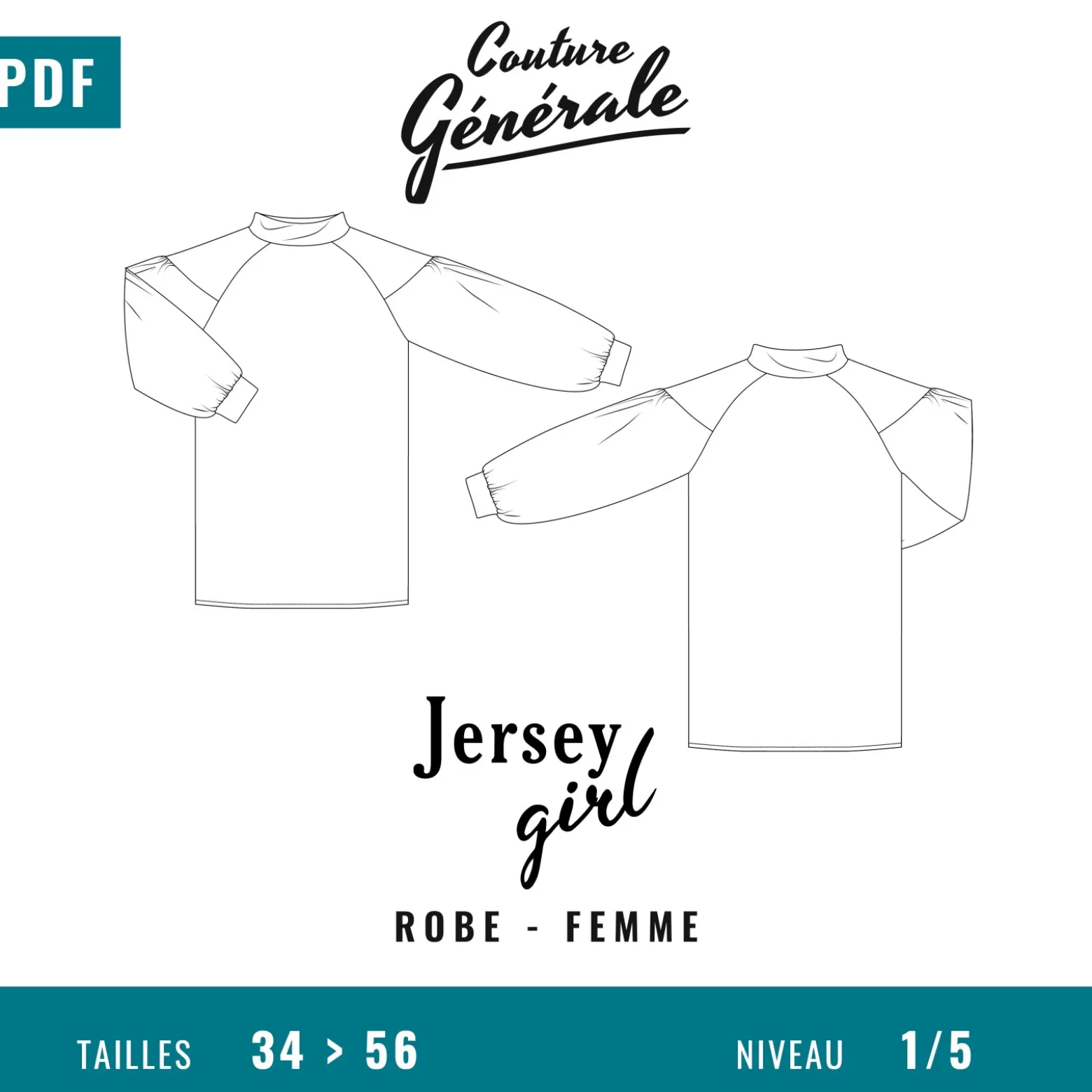 Patron Couture Générale Robe - Jersey Girl (PDF)