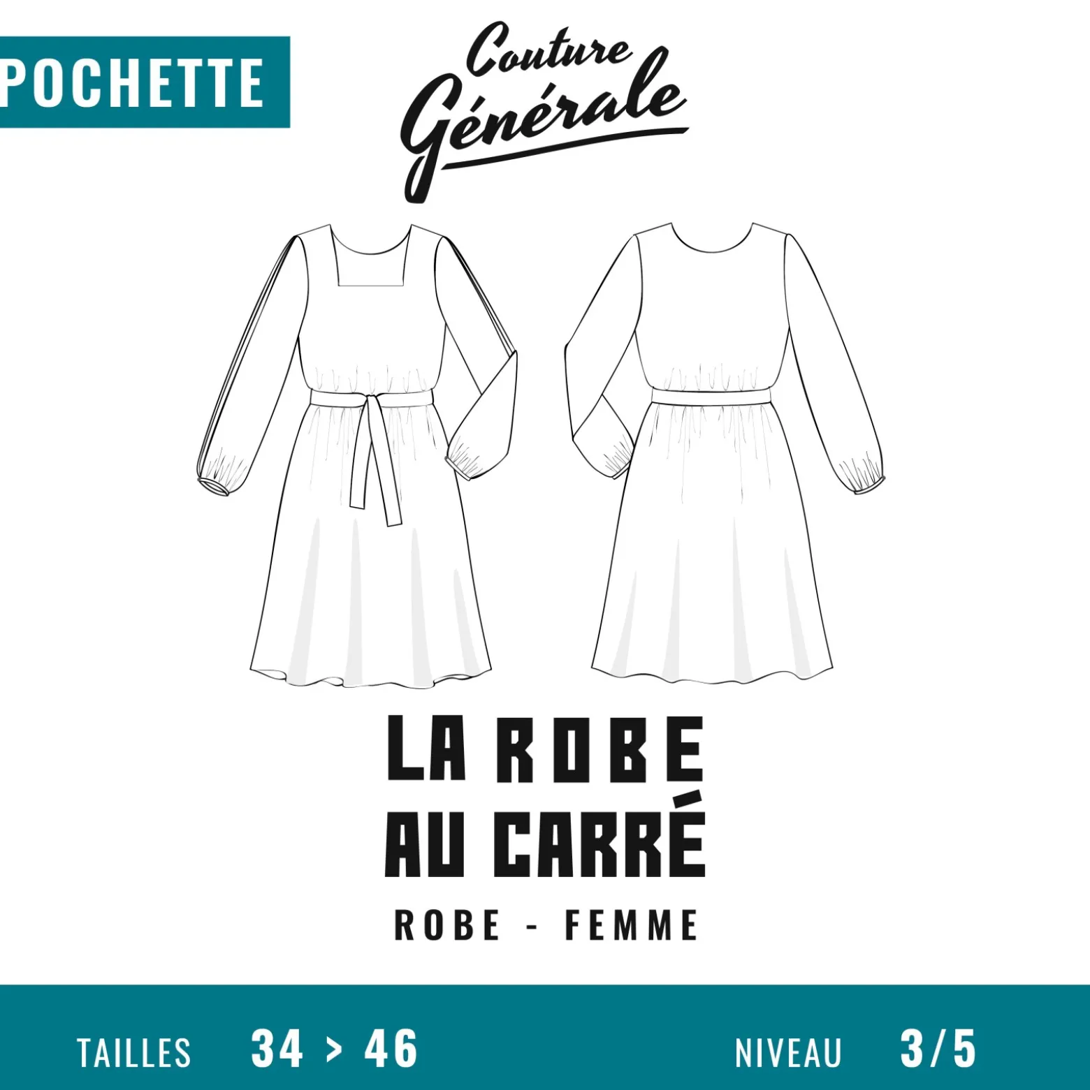 Patron Couture Générale Robe – La robe au carré
