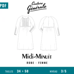 Patron Couture Générale Robe – Midi-Minuit (PDF)