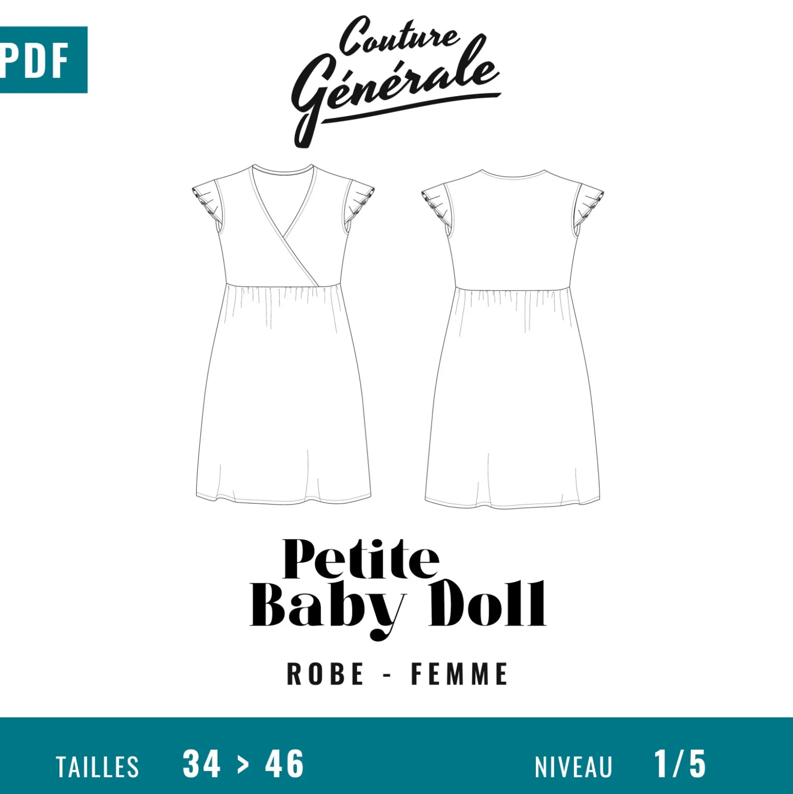Patron Couture Générale Robe – Petite baby doll (PDF)