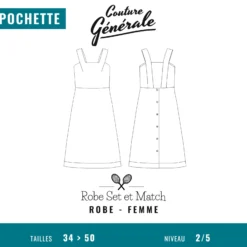 Patron Couture Générale Robe - Robe Set et Match