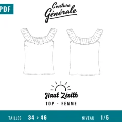 Patron Couture Générale Top - Haut zénith (PDF)