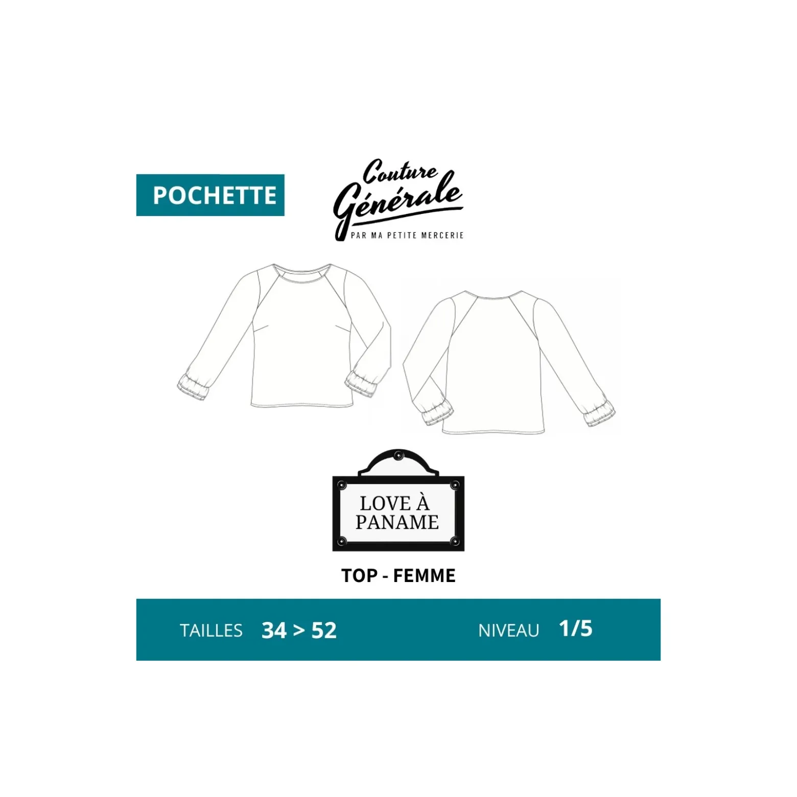Patron Couture Générale top - Love à Paname