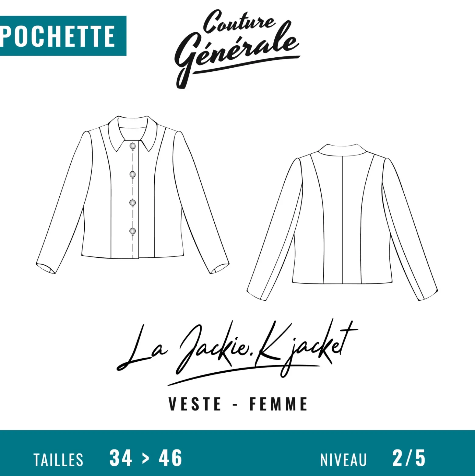 Patron Couture Générale Veste – La Jackie.K Jacket