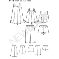 Patron Ensemble Bébé - New Look 6473