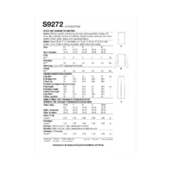 Patron Ensemble décontracté Femme - Simplicity n°S9272