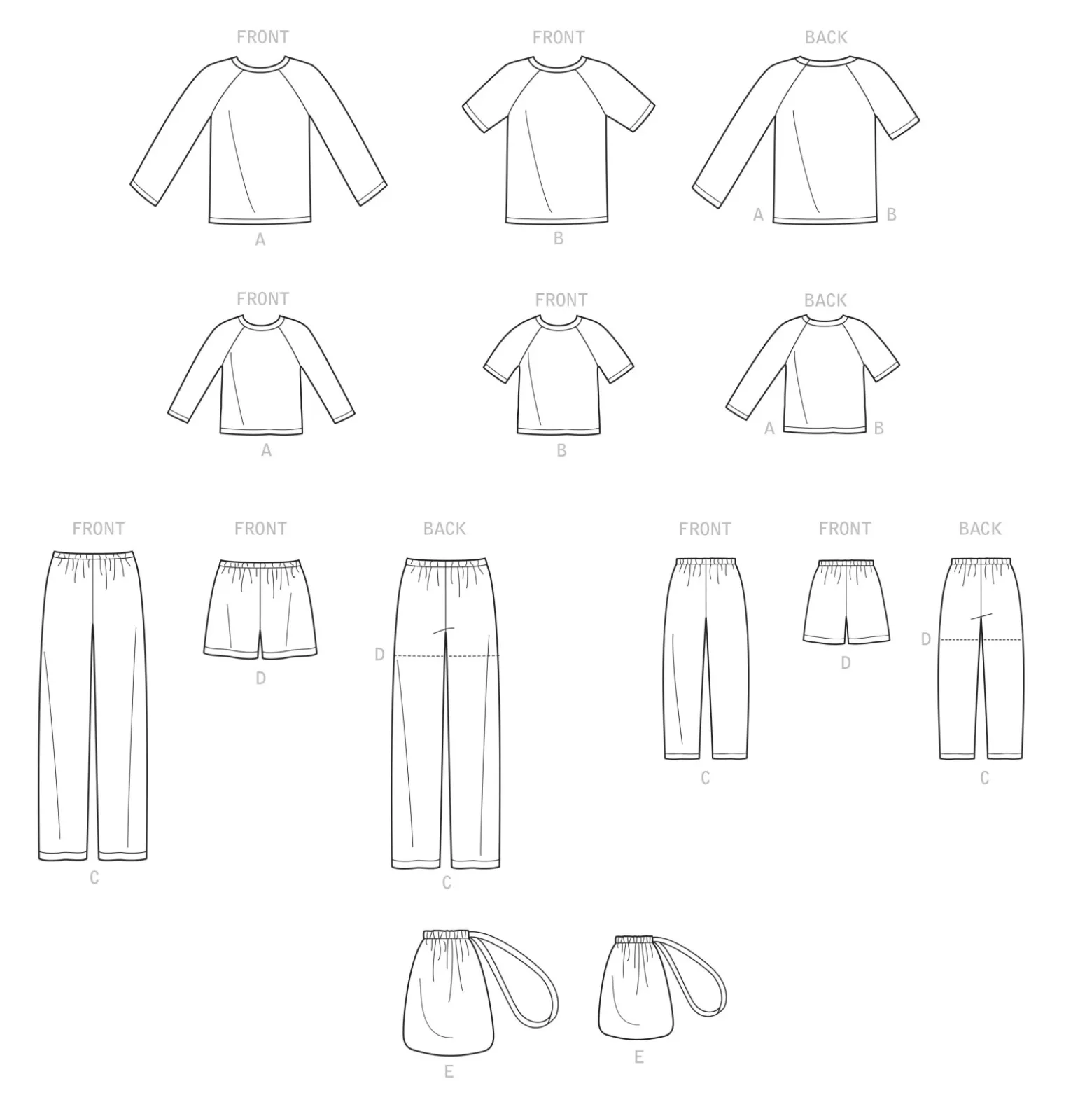 Patron Ensemble de Pyjama Homme et Enfant - Simplicity n°S9128