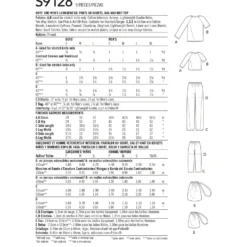Patron Ensemble de Pyjama Homme et Enfant - Simplicity n°S9128