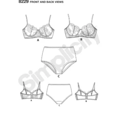 Patron Ensemble lingerie Femme - Simplicity n°8229
