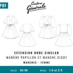 Patron extension manches Couture Générale – Robe Sinclar (PDF)