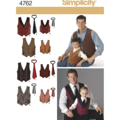 Patron gilet Homme et Enfant - Simplicity n°4762