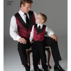 Patron gilet Homme et Enfant - Simplicity n°4762
