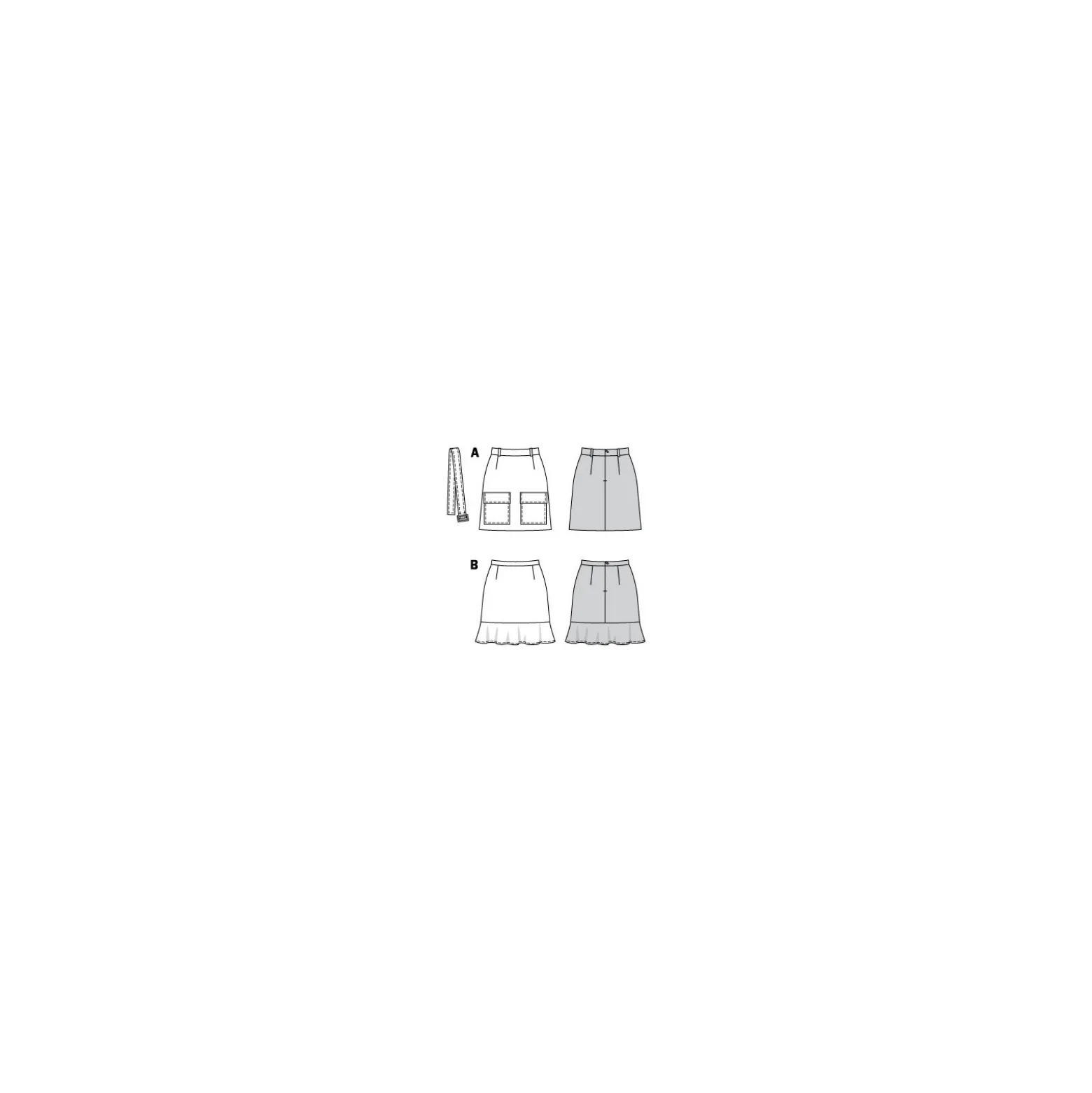 Patron jupe droite Femme - Burda n°6147