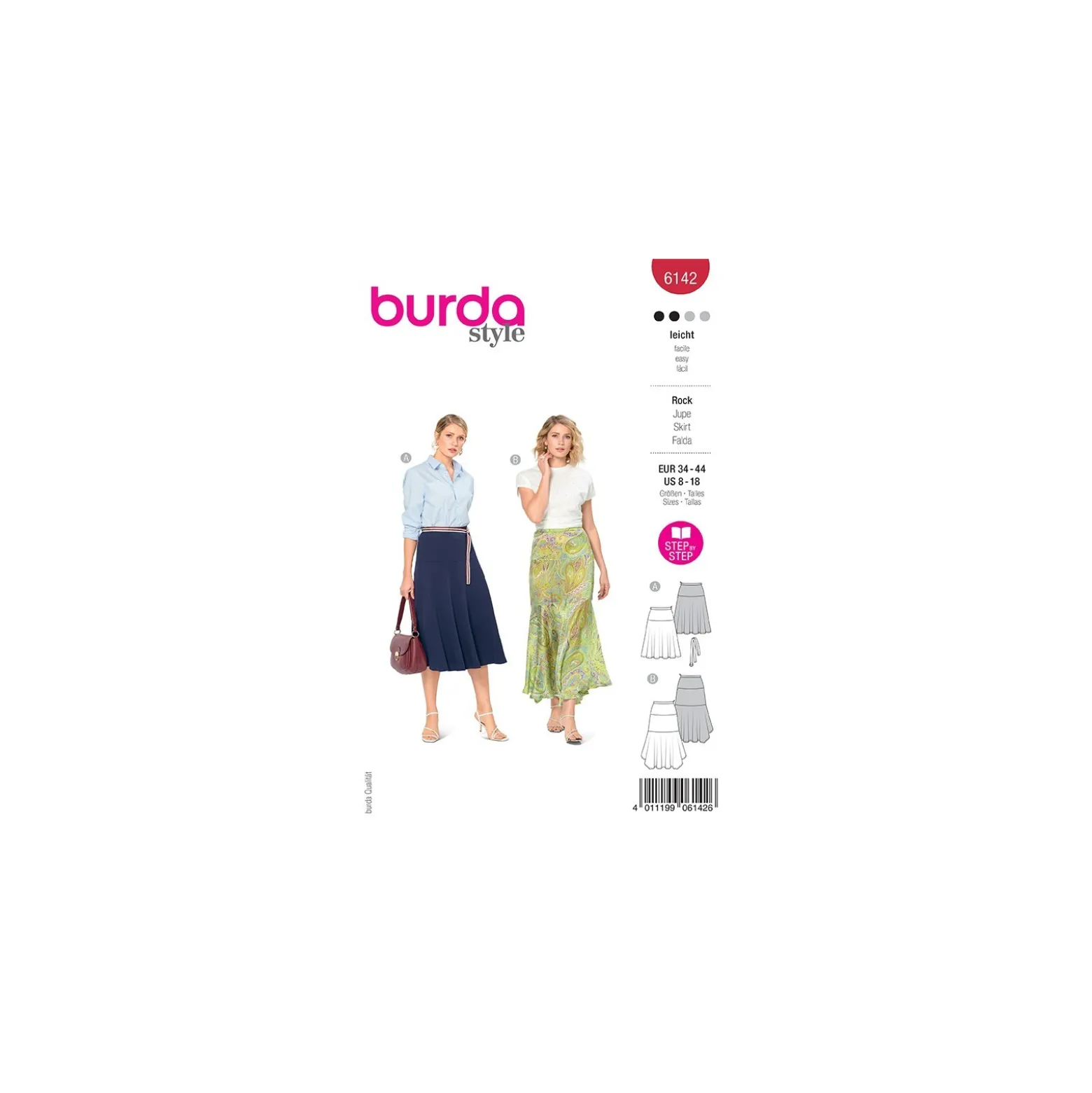 Patron jupe midi Femme - Burda n°6142