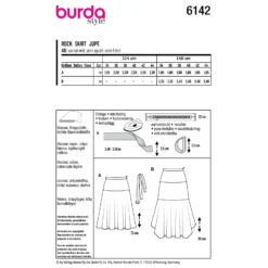 Patron jupe midi Femme - Burda n°6142