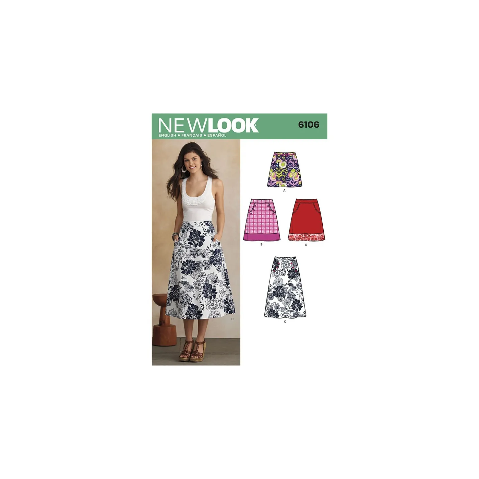 Patron Jupe à Poches Femme - New Look 6106