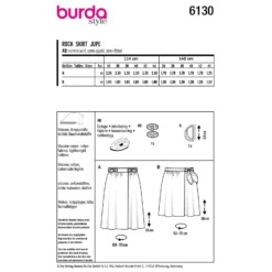 Patron jupe portefeuille Femme - Burda n°6130