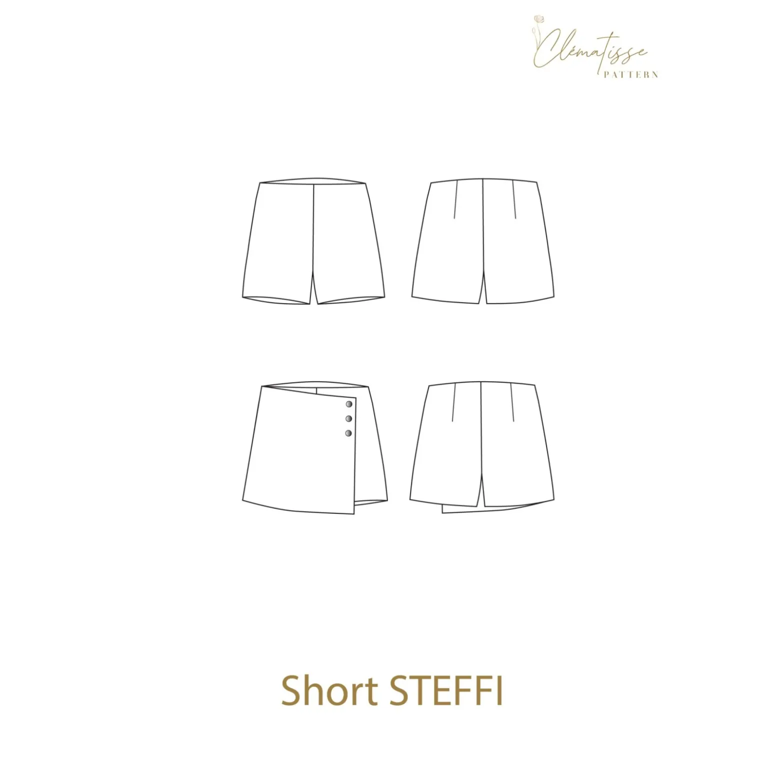 Patron Jupe Short Clématisse Pattern - Steffi