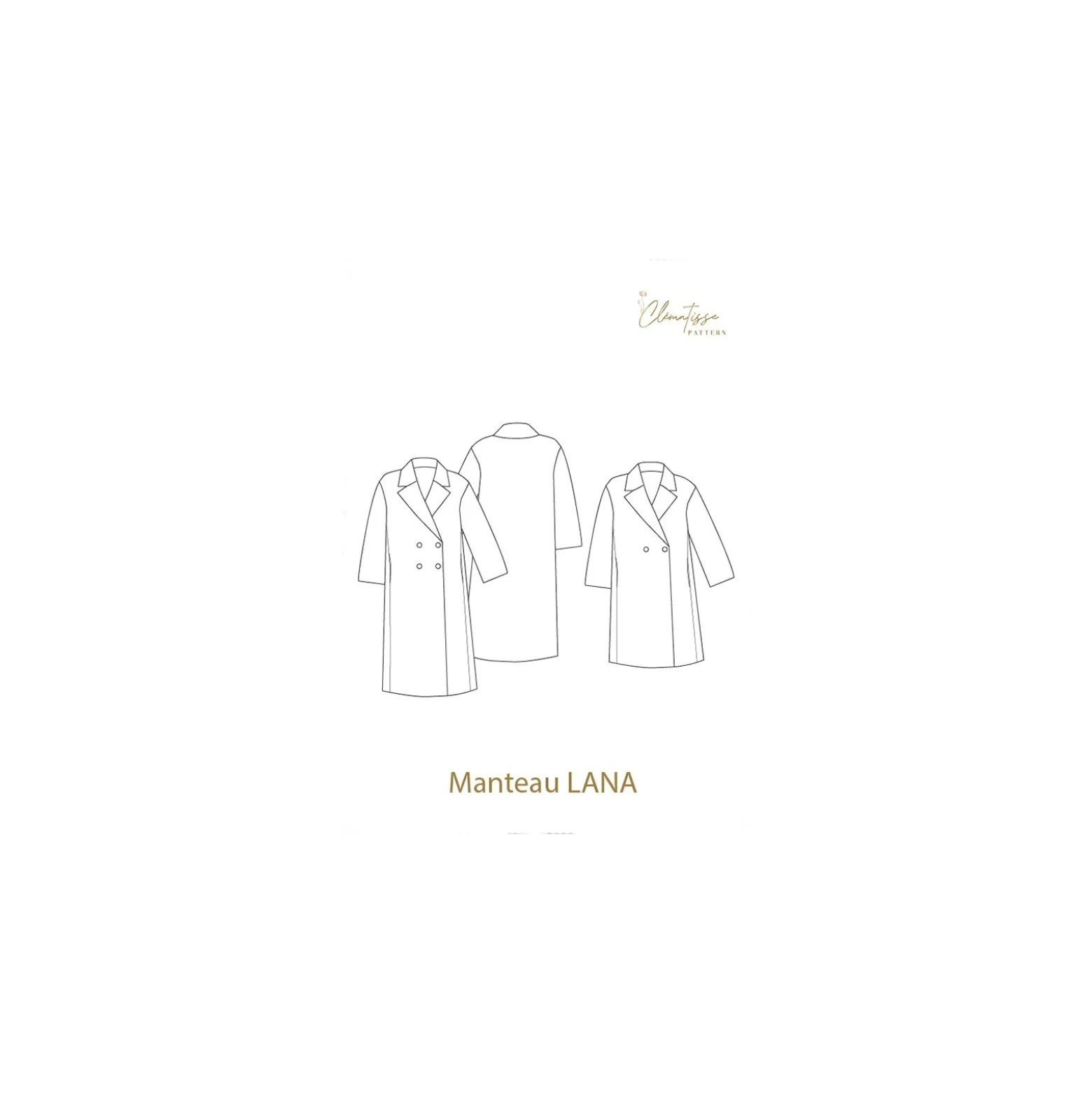 Patron Manteau Clématisse Pattern - Lana