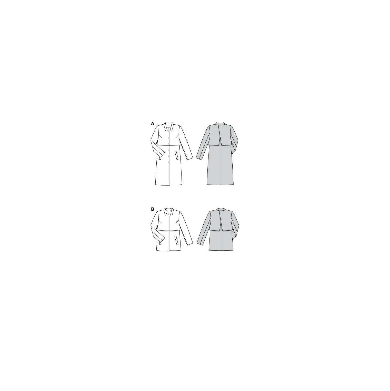 Patron manteau/veste femme - Burda n°6041