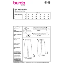 Patron pantalon ample Femme - Burda n°6148