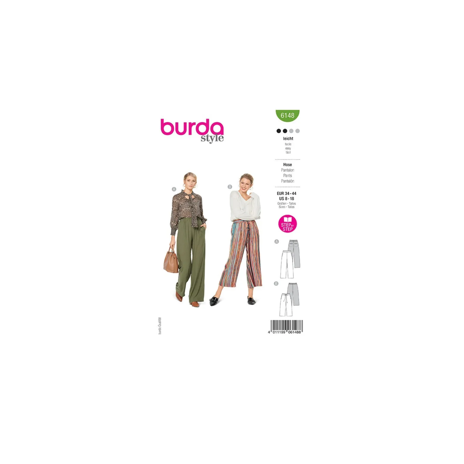 Patron pantalon ample Femme - Burda n°6148