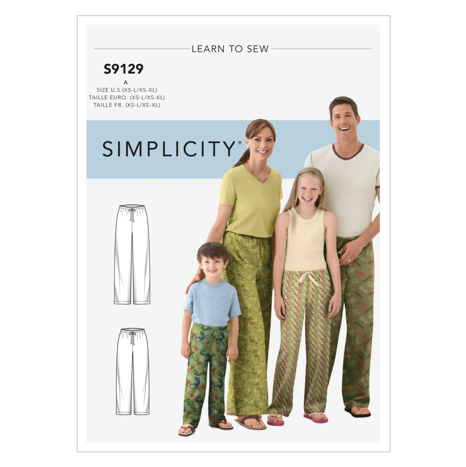 Patron Pantalon d'intérieur Famille - Simplicity n°S9129