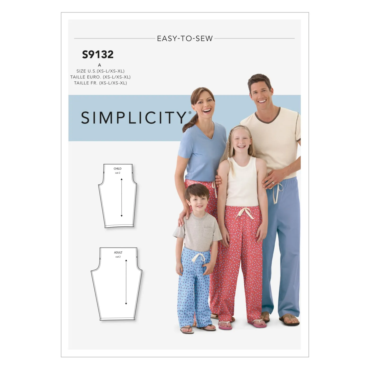 Patron Pantalon d'intérieur Famille - Simplicity n°S9132