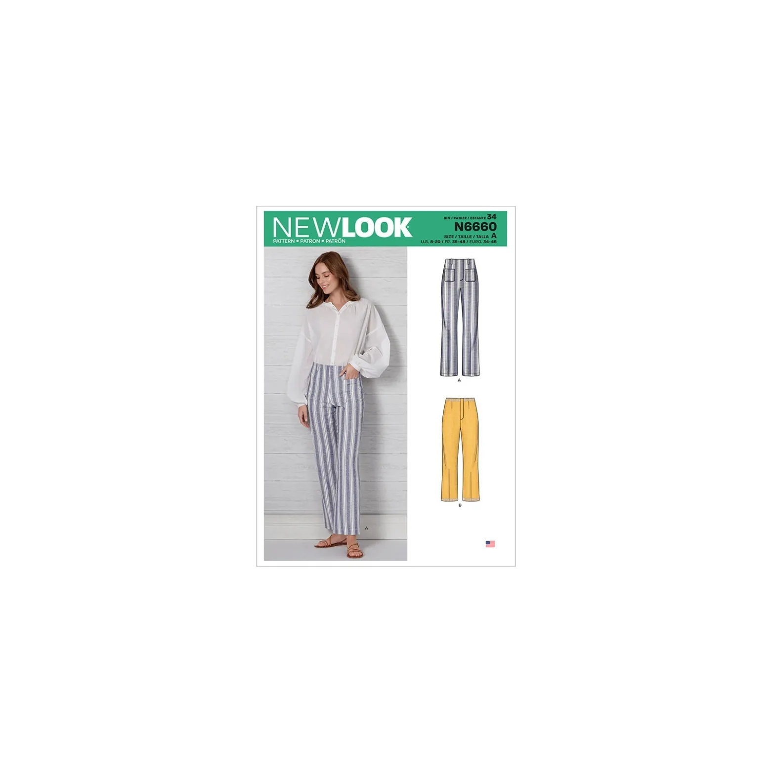 Patron Pantalon Droit Femme - New Look 6660