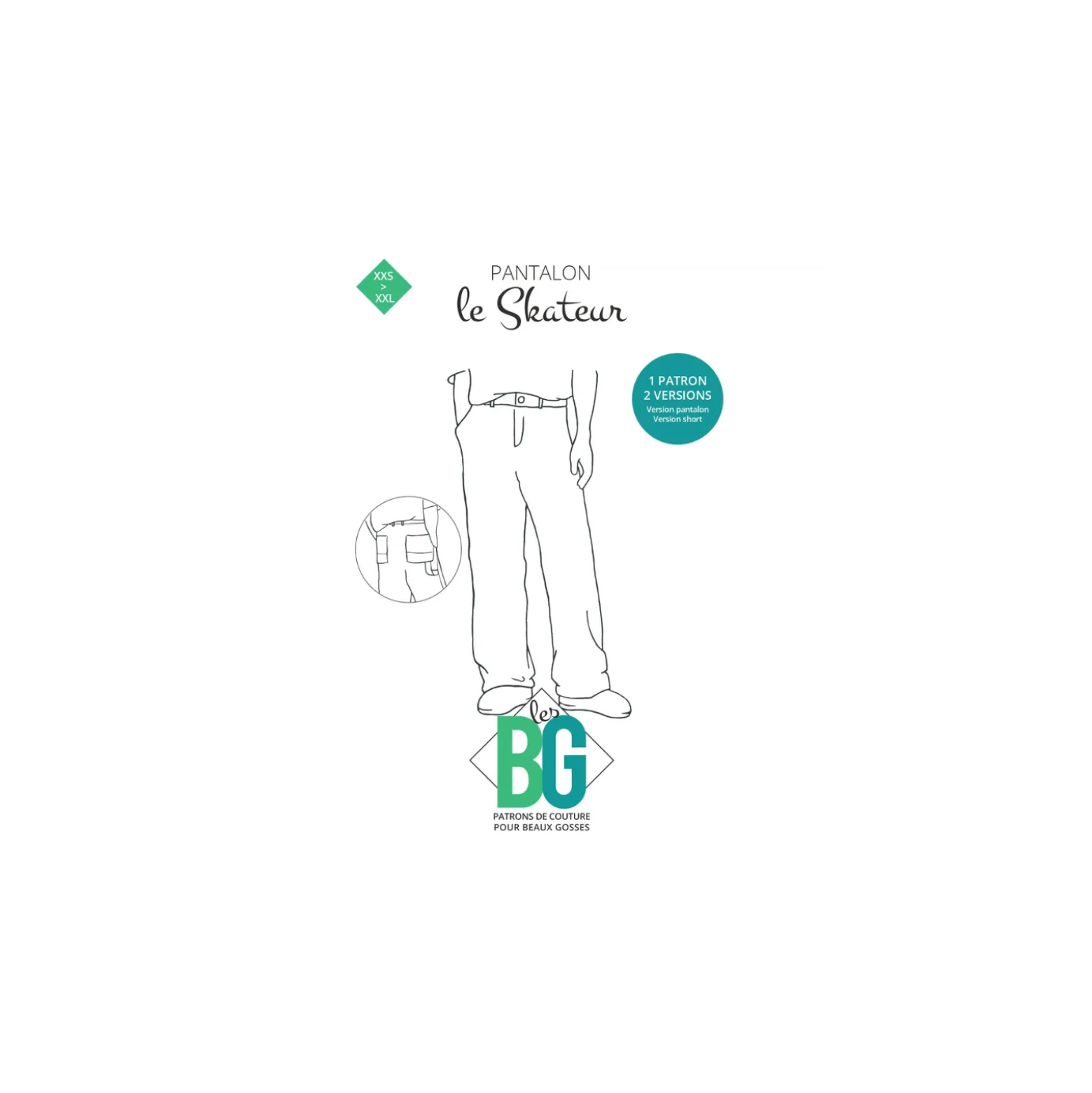 Patron Pantalon et Short Homme Les BG - Le Skateur