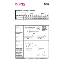 Patron pantalon et t-shirt bébé - Burda n°9278