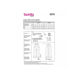 Patron pantalon large Femme - Burda n°6079