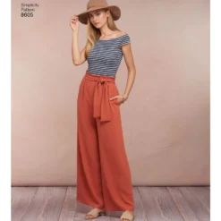 Patron Pantalon large Femme - Simplicity n°8605