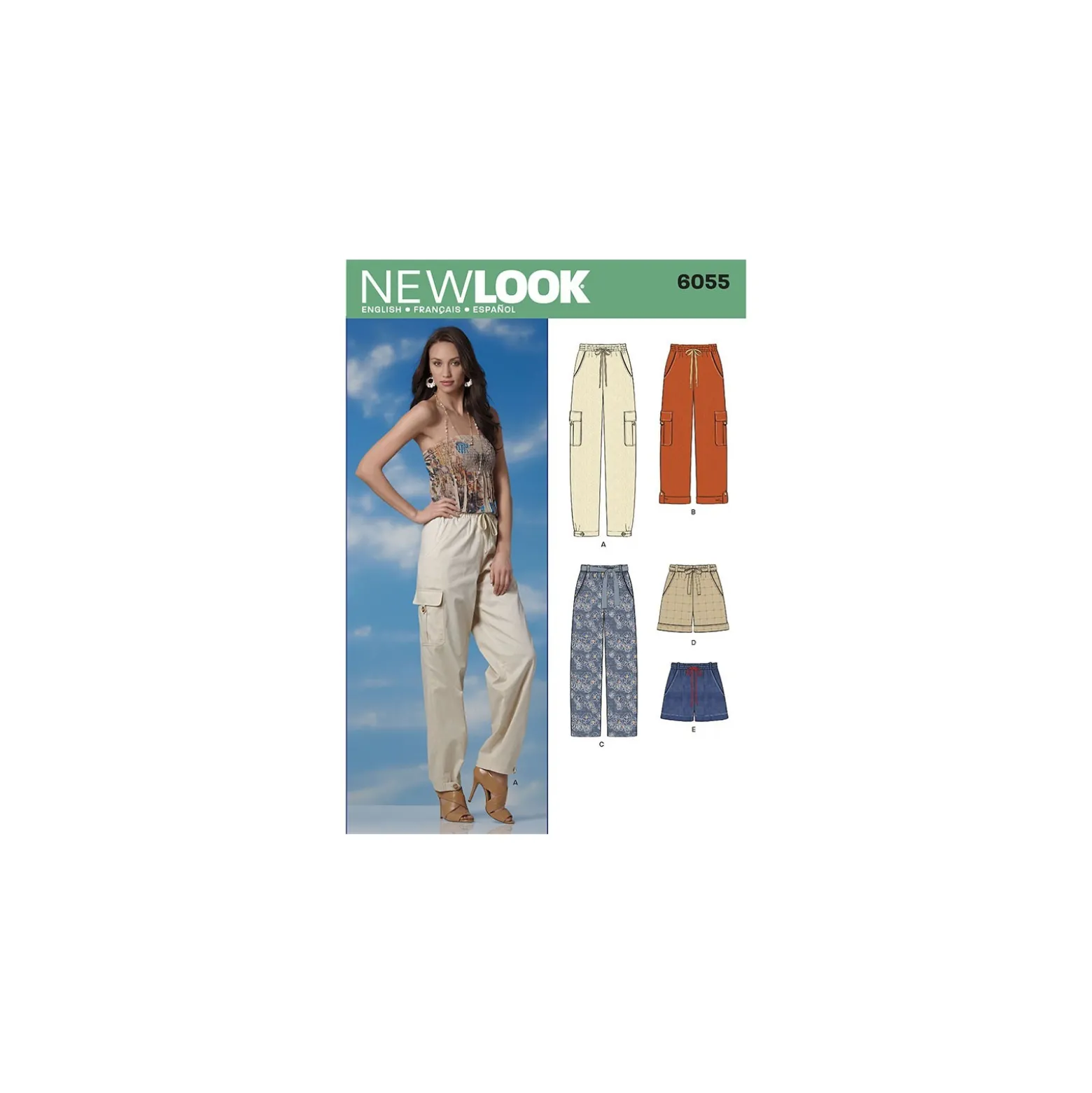 Patron Pantalon Treillis à Poches Femme - New Look 6055