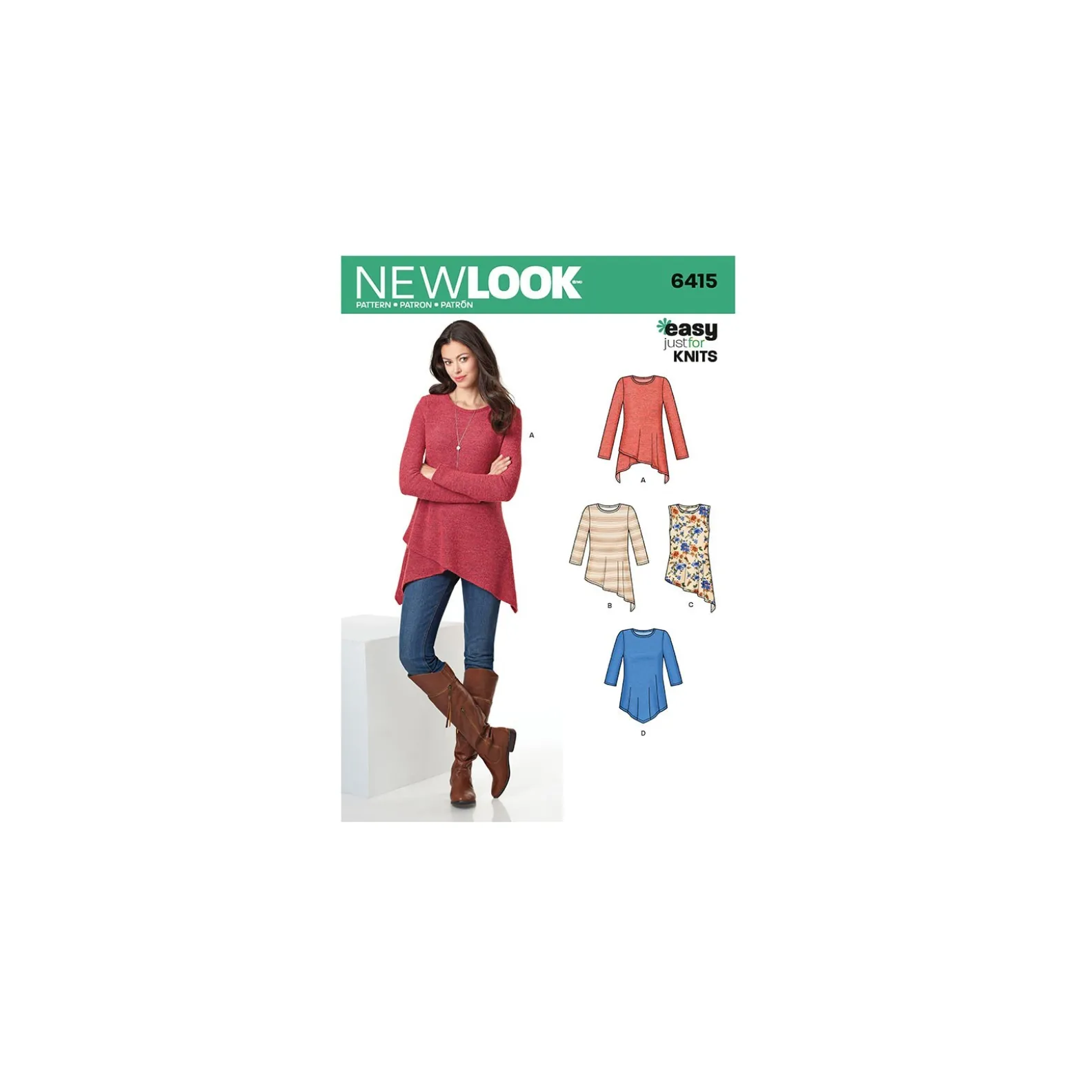 Patron Pull Asymétrique Femme - New Look 6415