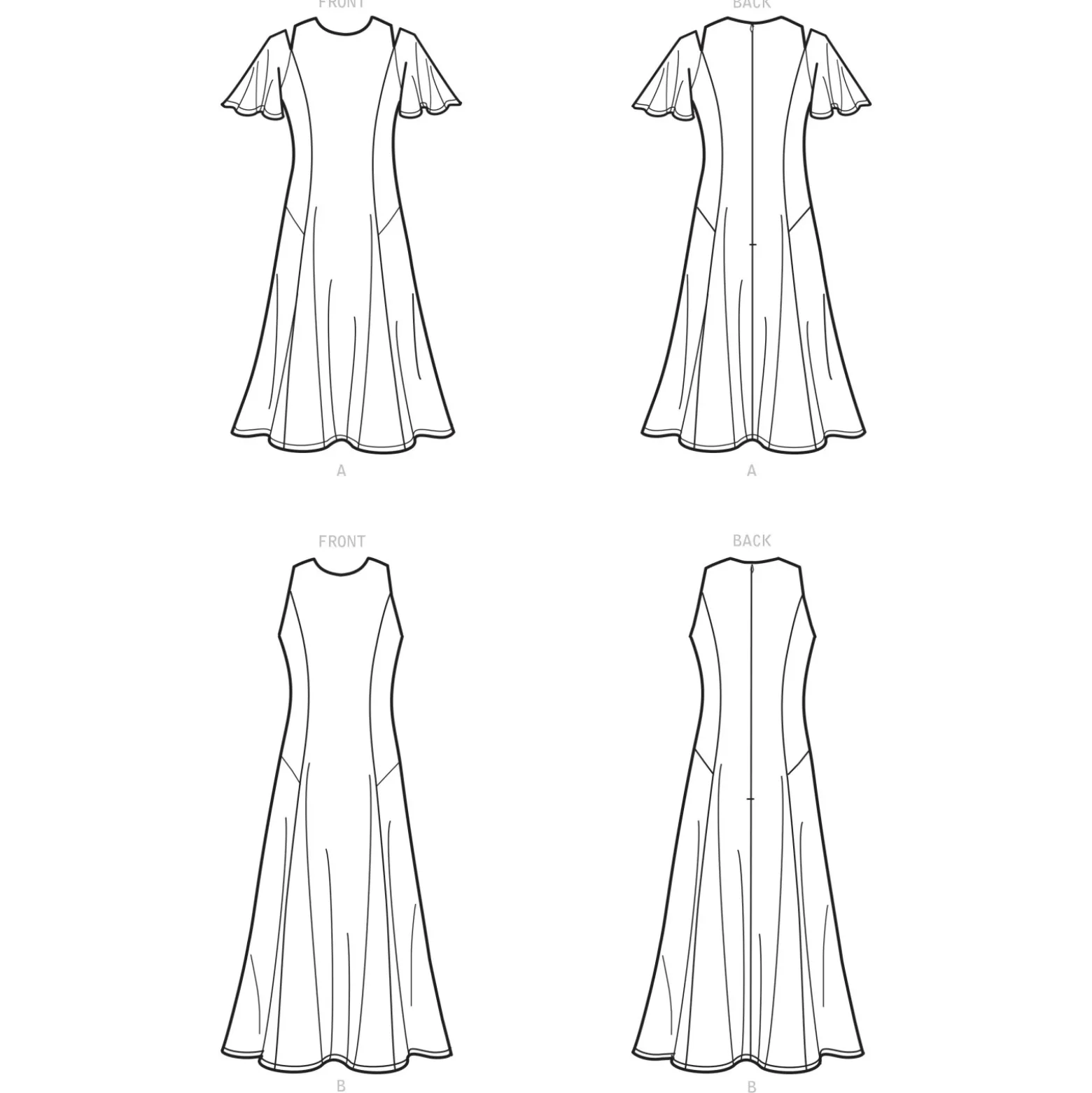 Patron Robe ajustée évasée Femme - New Look 6652