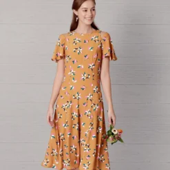 Patron Robe ajustée évasée Femme - New Look 6652