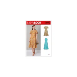 Patron Robe ajustée évasée Femme - New Look 6652