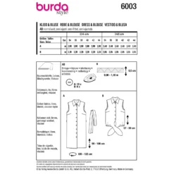Patron robe/chemisier femme - Burda n°6003