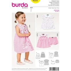 Patron Robe culotte col Claudine patte de fermeture boutonnée Burda N°9357