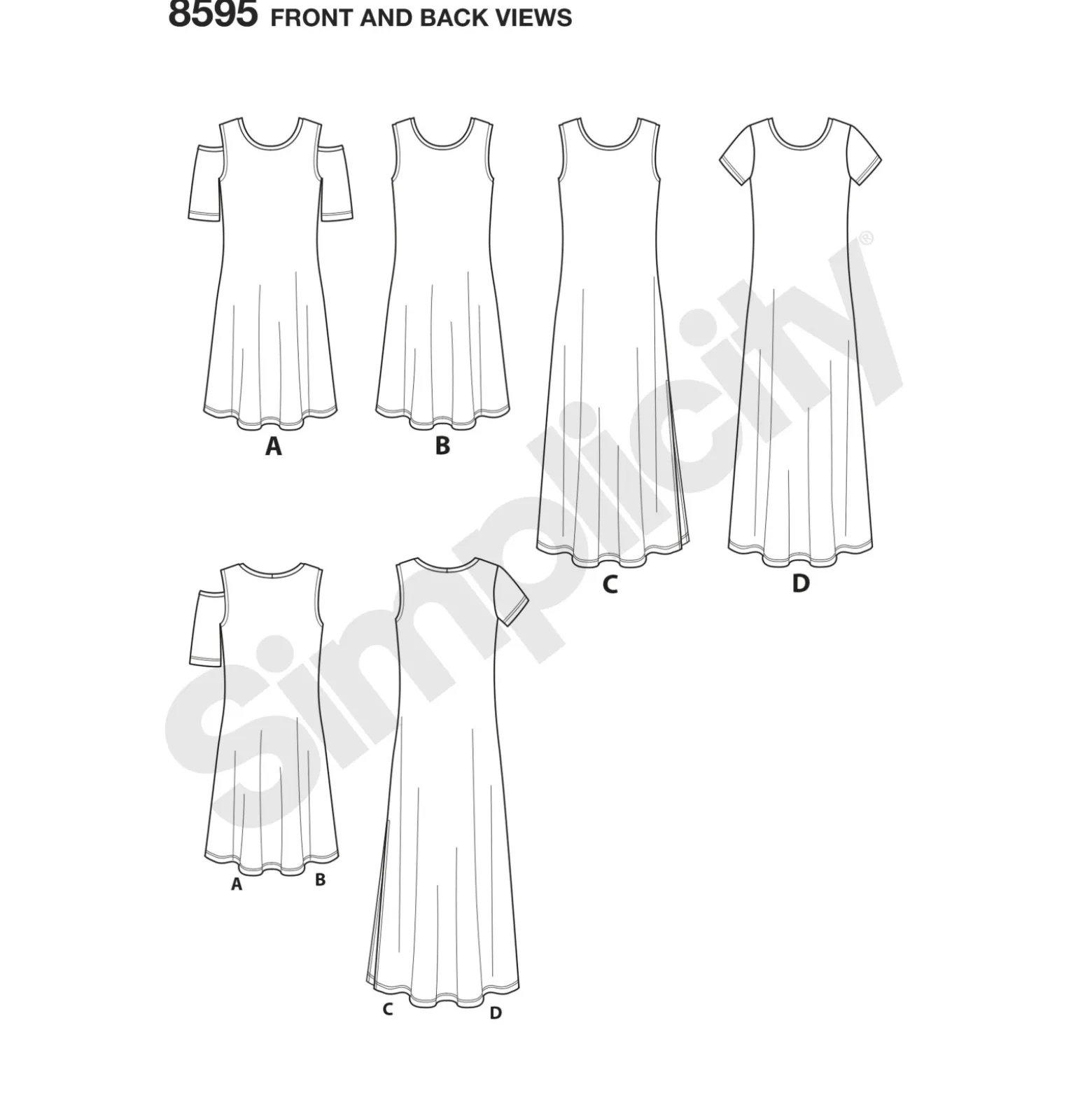 Patron Robe décontractée Femme - Simplicity n°8595