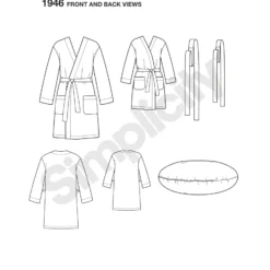 Patron Robe de chambre Famille - Simplicity n°1946