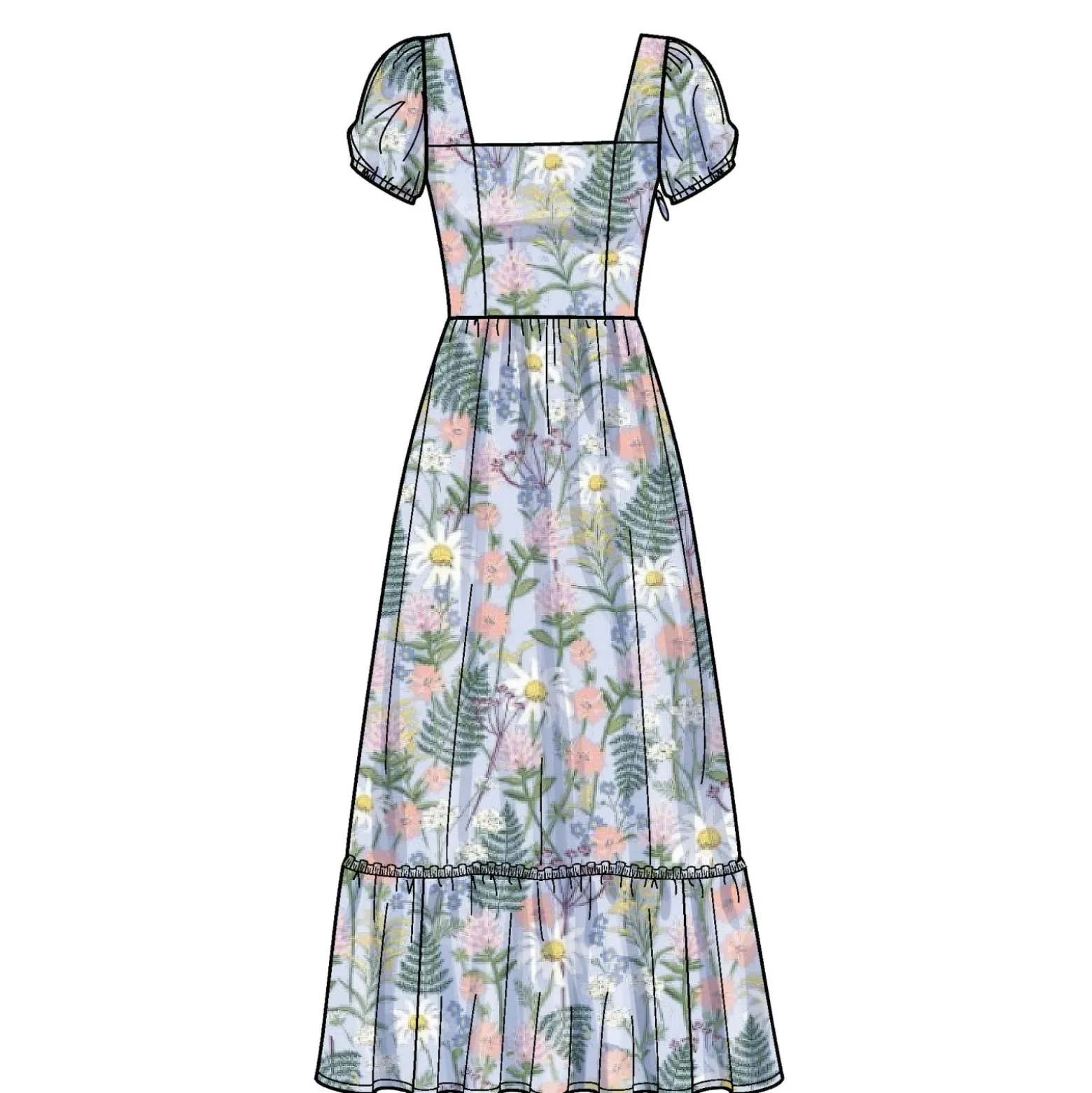 Patron Robe dos à smocks Femme - New Look 6692